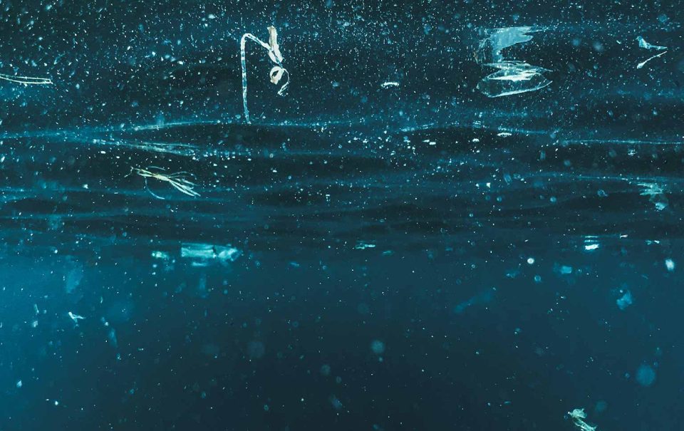 plásticos no meio marinho